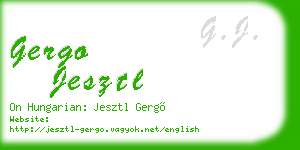 gergo jesztl business card